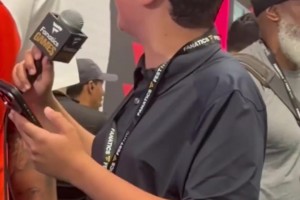 记者询问戴维斯关于勒布朗是否会来到奇才嘛...